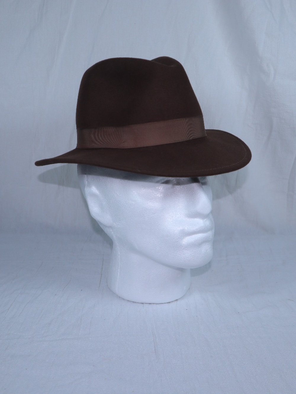 Vintage Orvis Lite Felt 100% Wool Brown Fedora Hat Packable USA